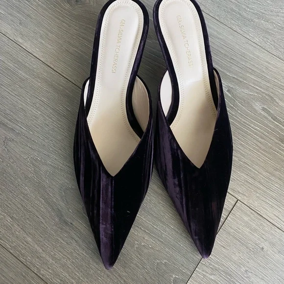 Silvia Tcherassi Shoes Purple Velvet Heels Poshmark